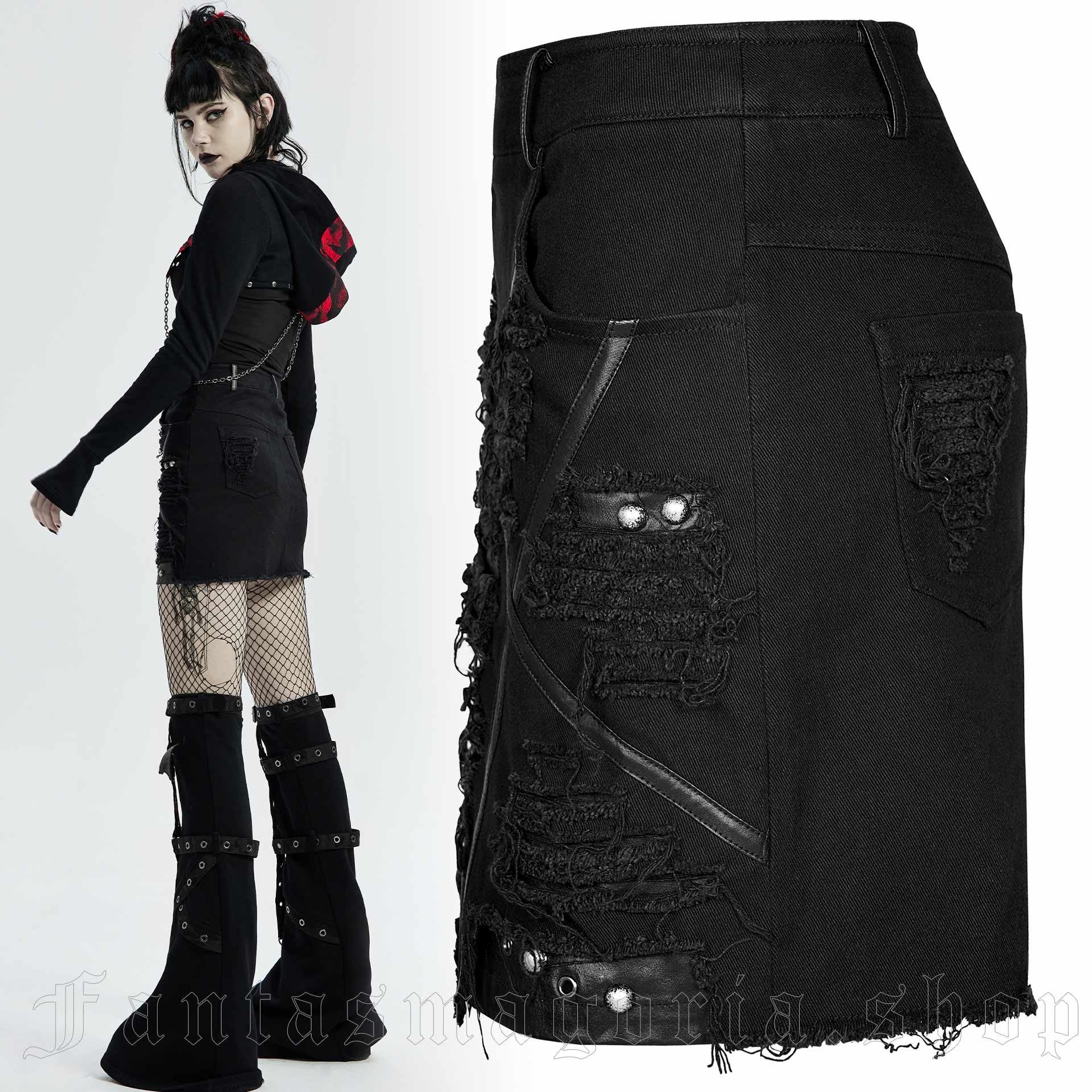 Punk Rave Cult Of Destruction Skirt – Bild 3