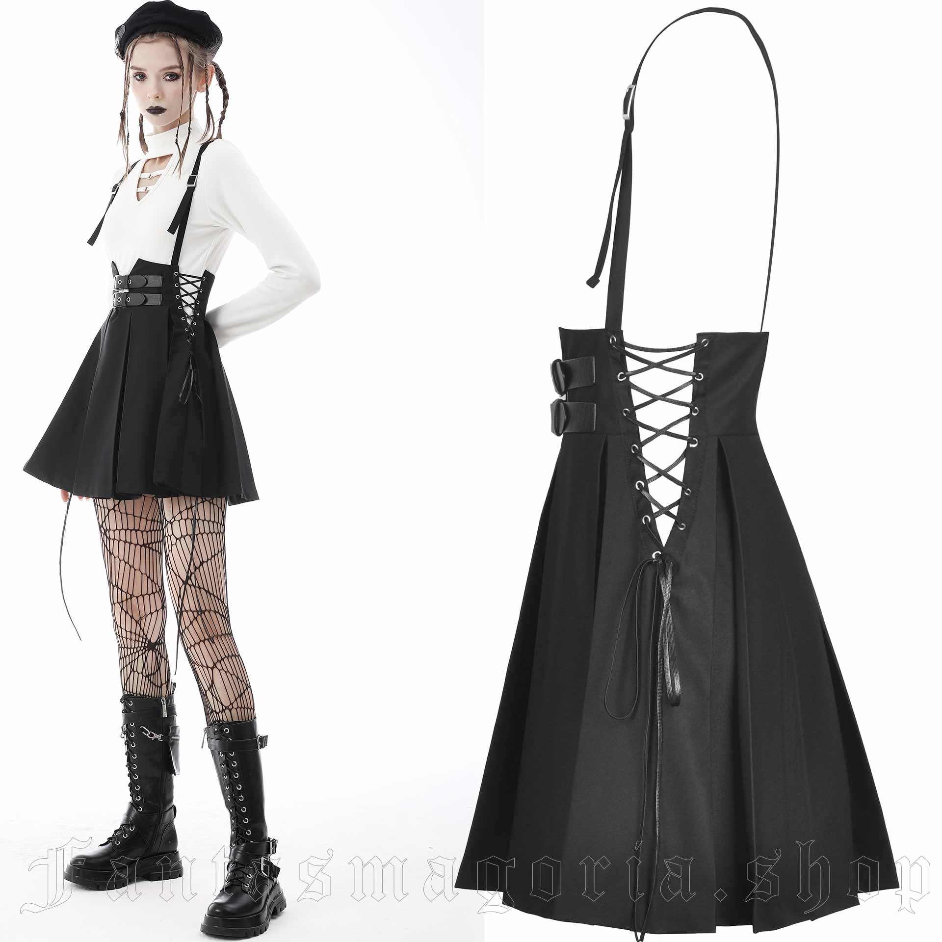 Dark In Love Nidari Pinafore Skirt – Bild 3
