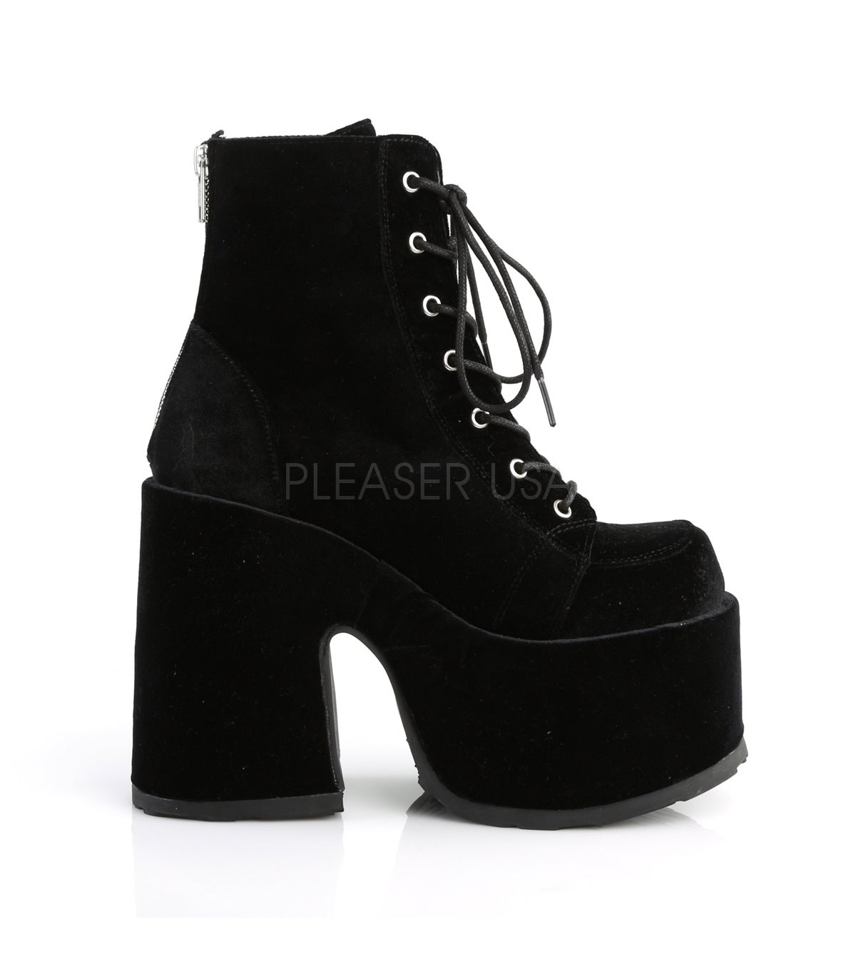 Demonia Stiefelette Samt Camel 203 – Bild 5