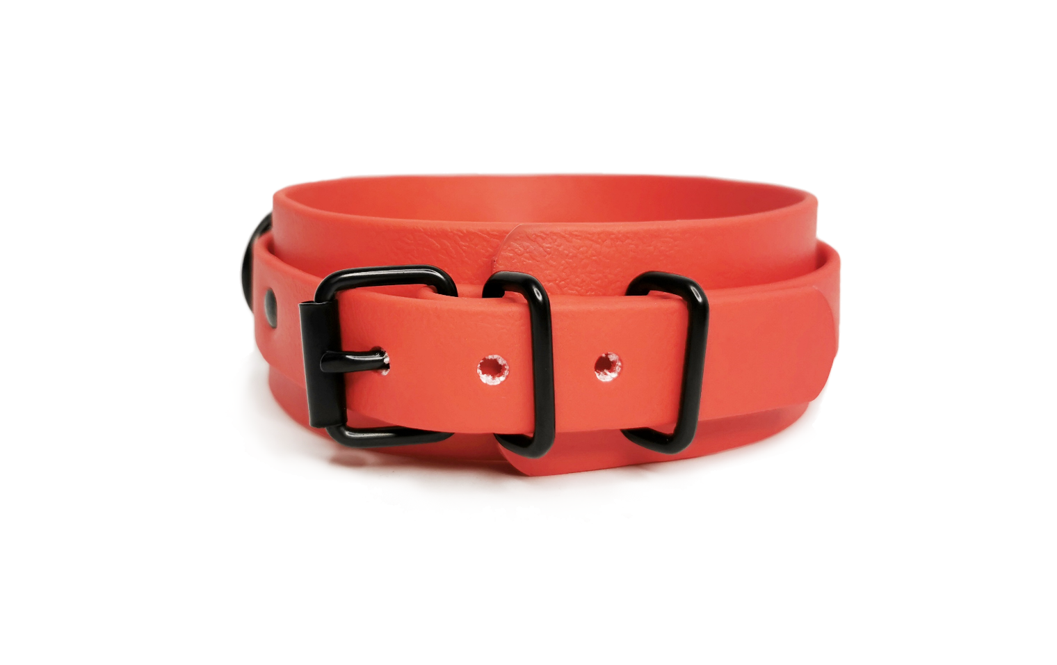 Sacred Sins Roter Choker mit D-Ringen und 2 O-Ringen – Bild 3