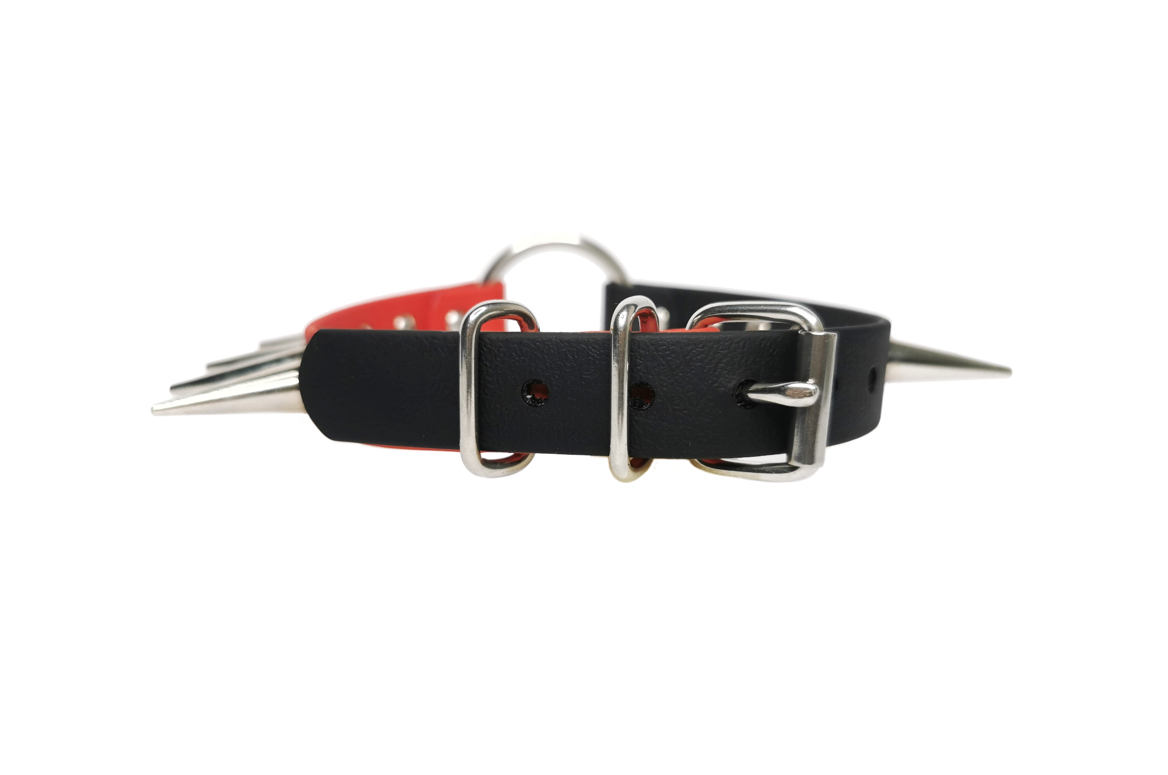 Sacred Sins Two Toned rot schwarz mit Nieten – Bild 3