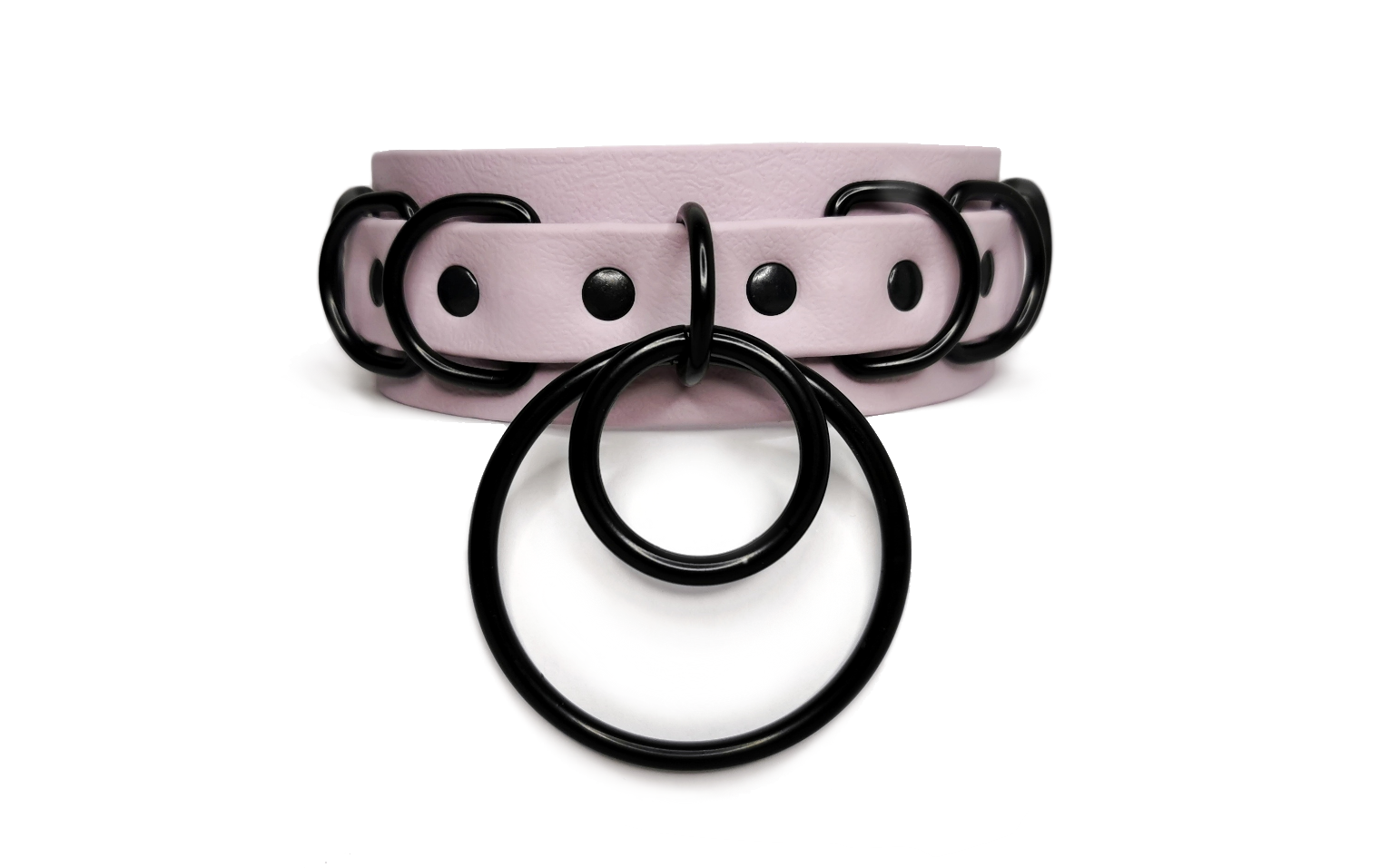 Sacred Sins Pastel violetter Choker mit D-Ringen und 2 O-Ringen