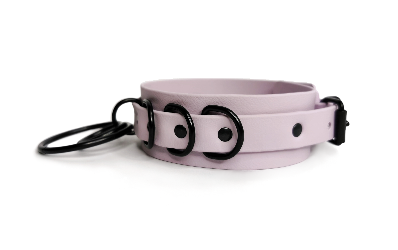 Sacred Sins Pastel violetter Choker mit D-Ringen und 2 O-Ringen – Bild 2