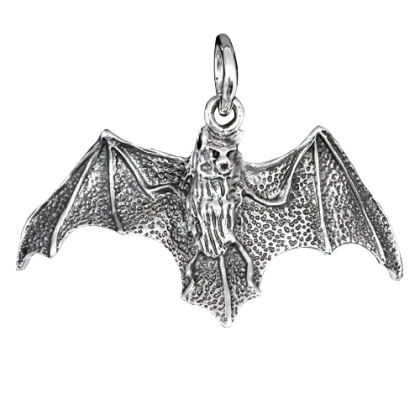 Dark Silver Anhänger Fledermaus