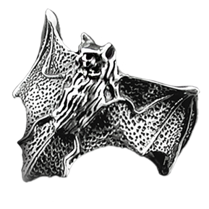 Dark Silver Ring Fledermaus