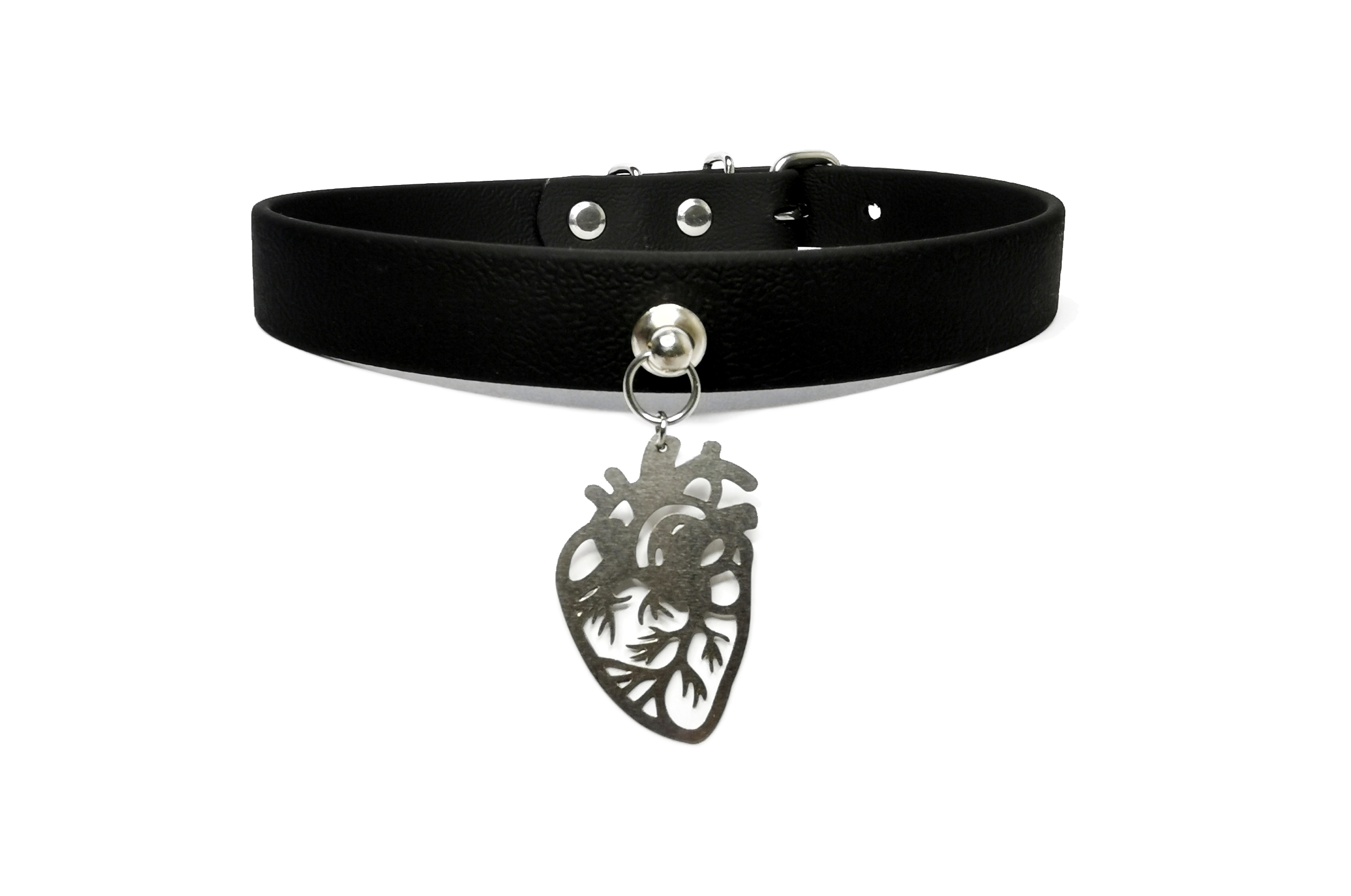 Sacred Sins Choker mit anatomischem Herz als Anhänger