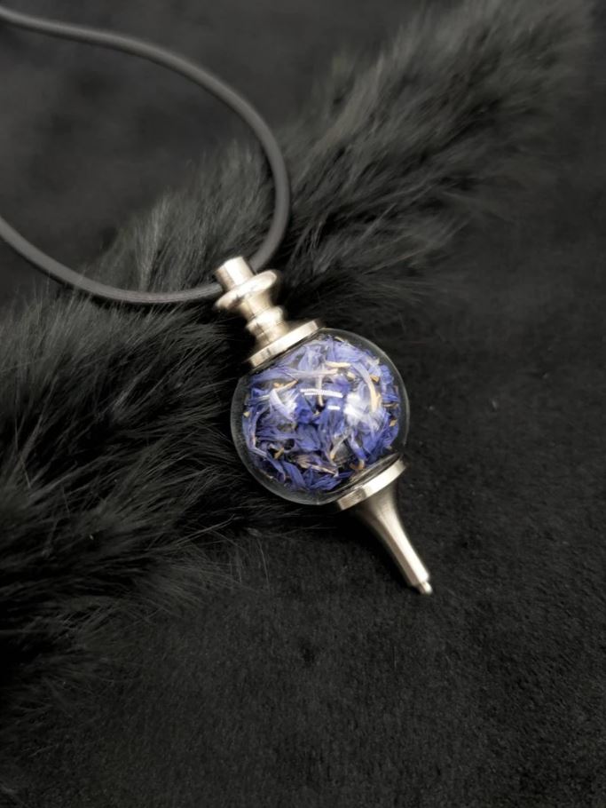 Seraphin Collier Witch Glass Cornflower Necklace