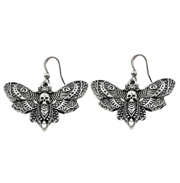 Easure Skull Moth Earrings (Paar)