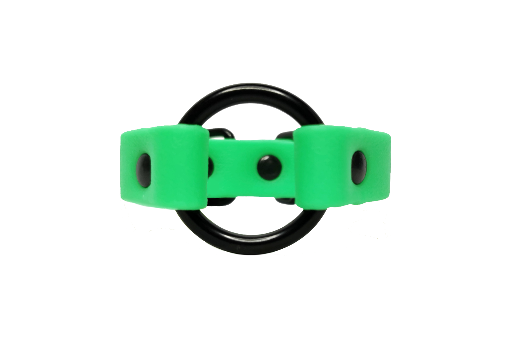 Sacred Sins Neongrünes Armband mit mittigem O-Ring