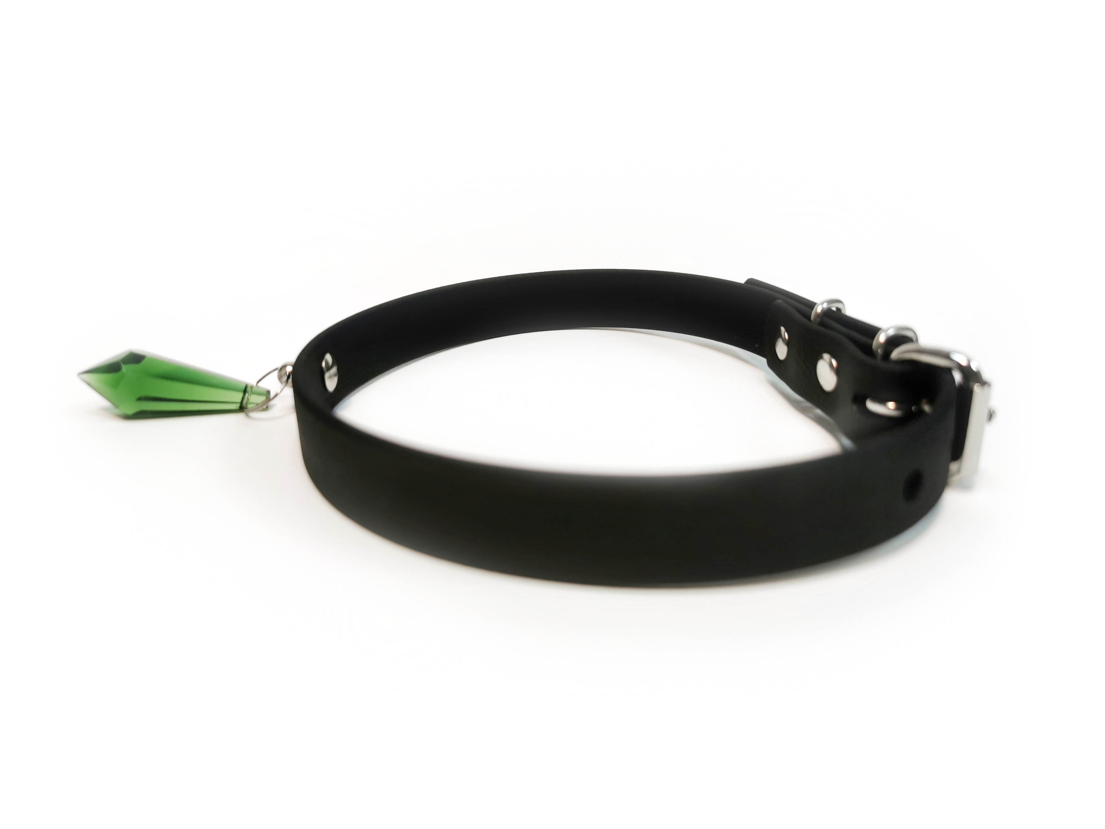 Sacred Sins Choker mit grünem Kristall als Anhänger – Bild 2