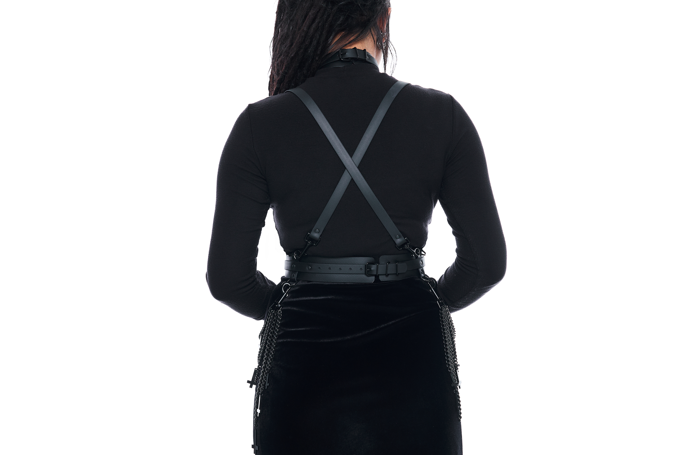 Sacred Sins All Black Everything Harness mit D- und O-Ringen - Image 2