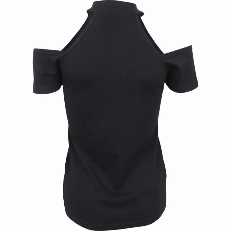 Spiral Cold Shoulder T-Shirt – Bild 3