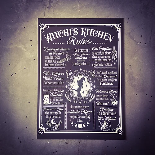 Dunkle.Seelen.Liebe Kitchen Witch Art Print