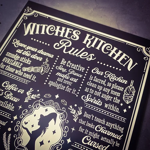 Dunkle.Seelen.Liebe Kitchen Witch Art Print - Image 2