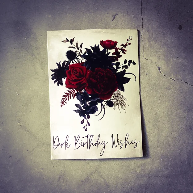 Dunkle.Seelen.Liebe Birthday Wishes Postkarte – Bild 2