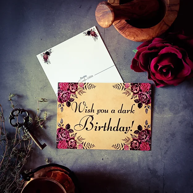 Dunkle.Seelen.Liebe Dark Birthday Postkarte