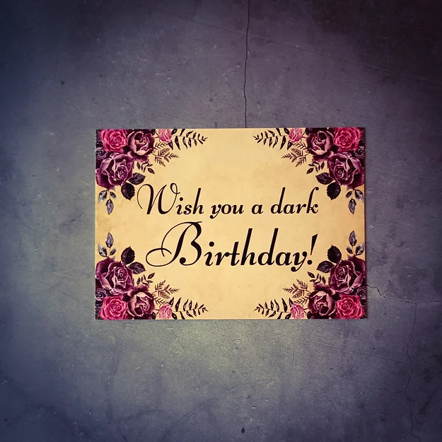 Dunkle.Seelen.Liebe Dark Birthday Postkarte – Bild 2
