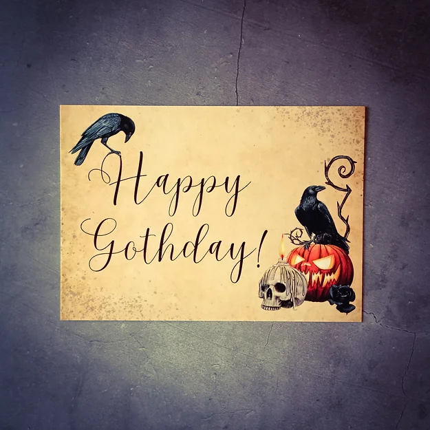 Dunkle.Seelen.Liebe Happy Gothday Postkarte – Bild 2