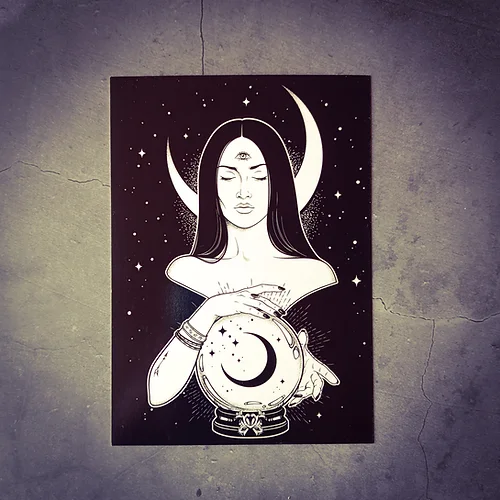 Dunkle.Seelen.Liebe Moon Witch Postkarte – Bild 2