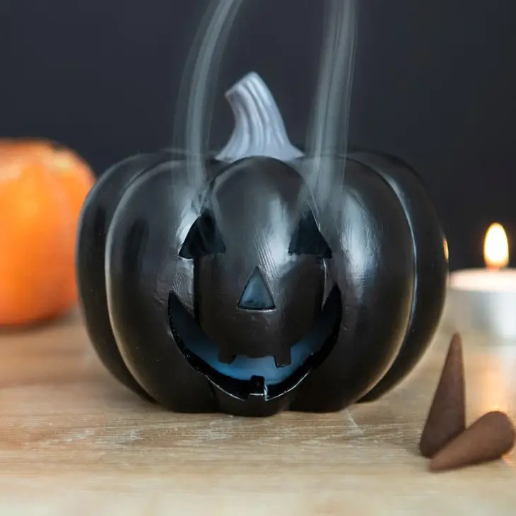 Spirit of Equinox Black Pumpkin Incense Cone Burner
