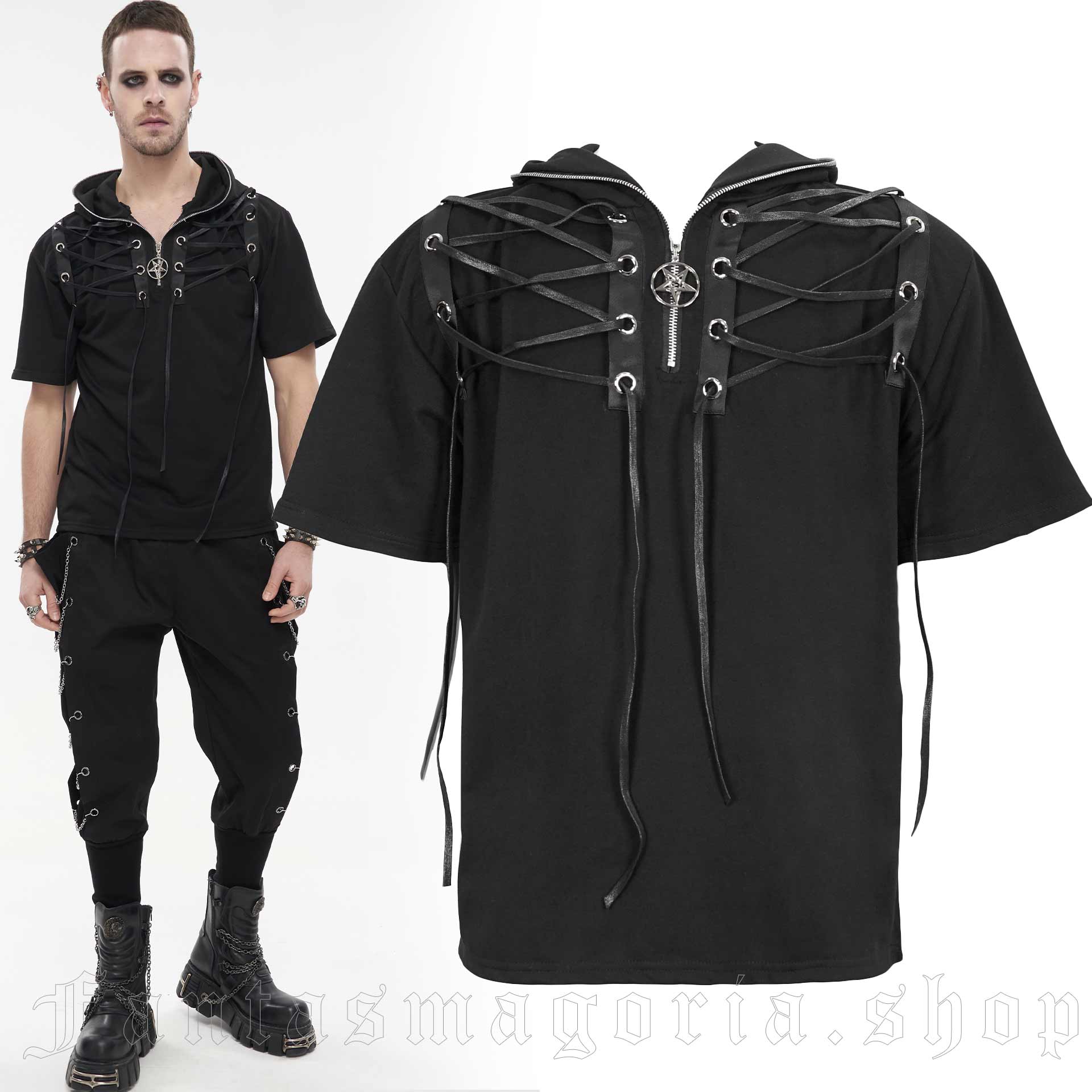 Devil Fashion Dark Side Hooded Shirt – Bild 2