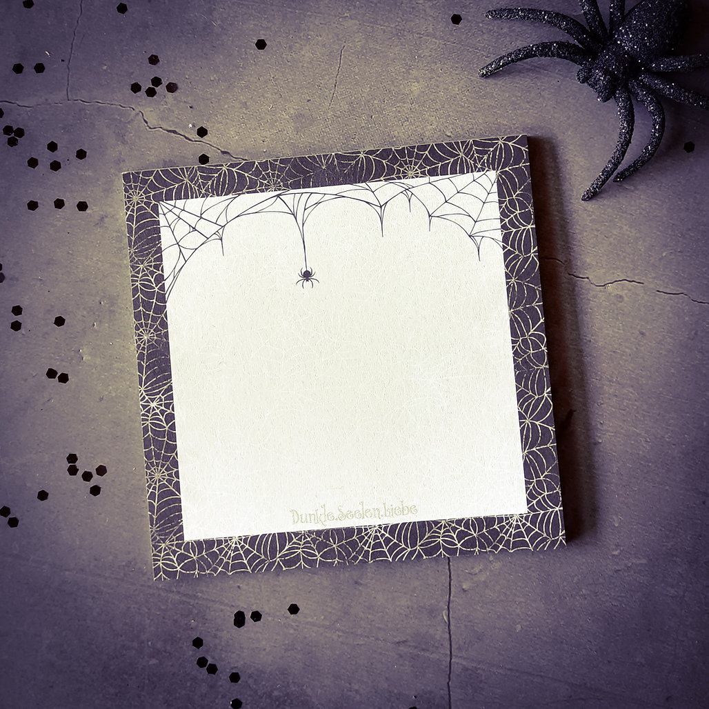 Dunkle.Seelen.Liebe Notizblock Cobweb klein