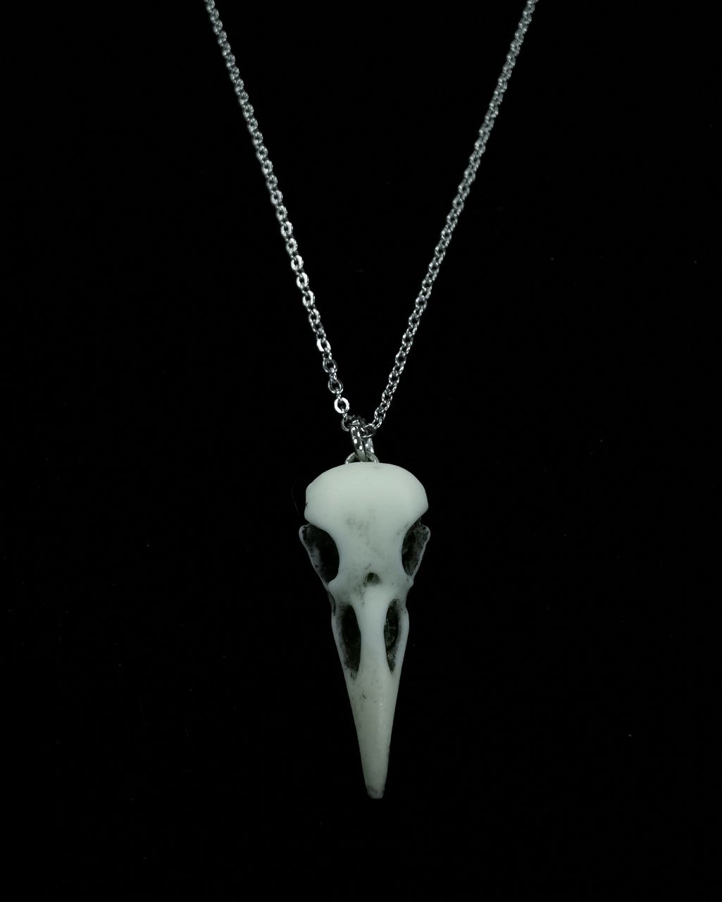 Mystery Creation Kette Rabenschädel weiß