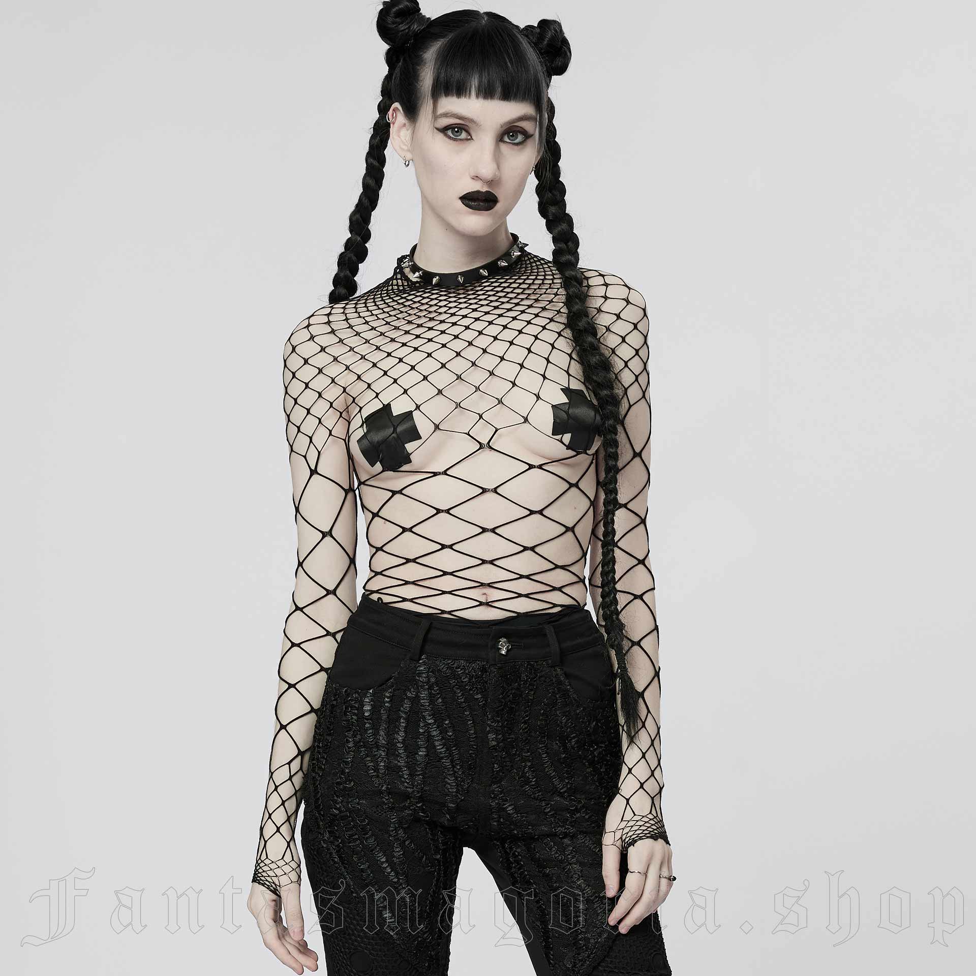 Punk Rave Rave Slave Black Mesh Body - Image 4