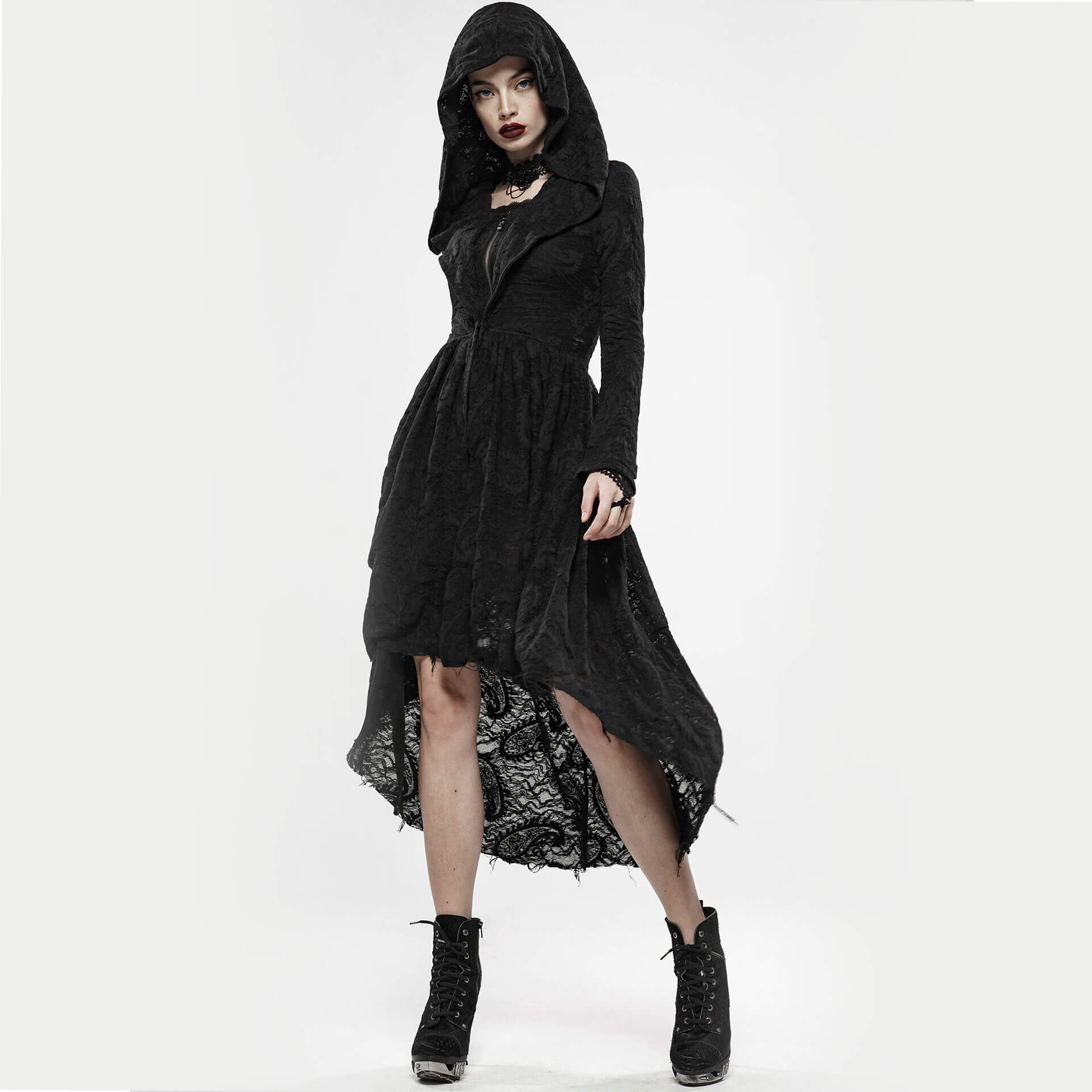 Punk Rave Vampyria Coat Dress – Bild 3