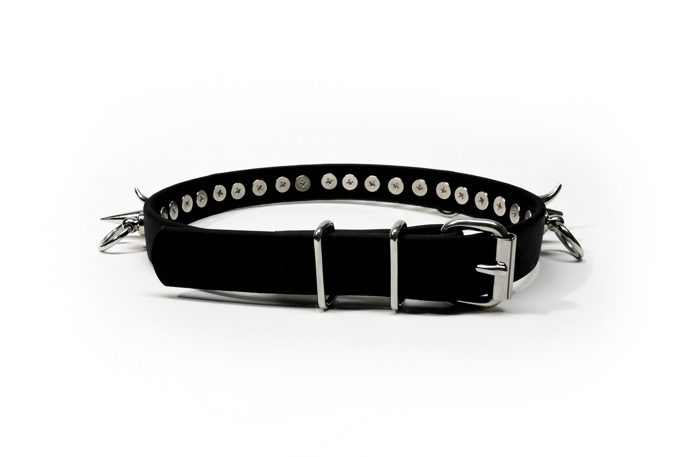 Sacred Sins Choker mit Mixed Spikes und kleinen O-Ringen – Bild 3