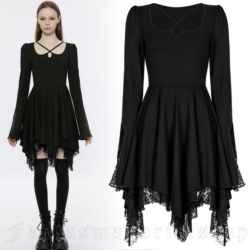 Pink Rover Dress Punk Rave Nevermore Dress - Nyctophilia Gothic Shop Hamburg