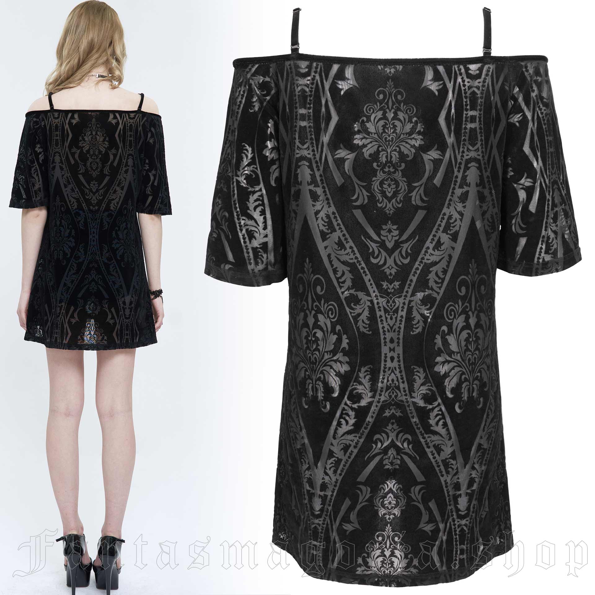 Devil Fashion Divina Gothic Tunic Dress – Bild 2