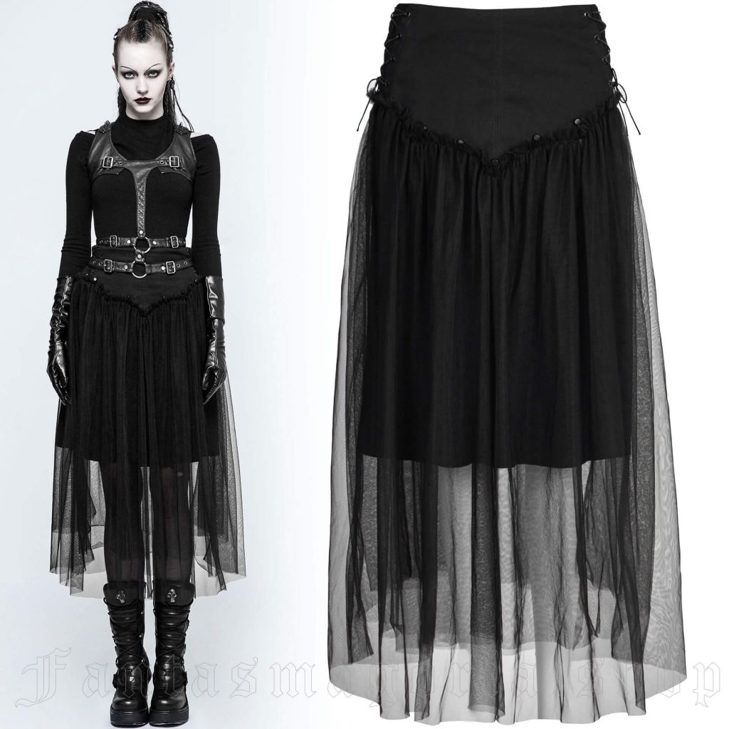 Colours Hamburg Gothic Punk Rock & Metal Store Punk Rave Forgetmenot Skirt - Nyctophilia Gothic Shop Hamburg