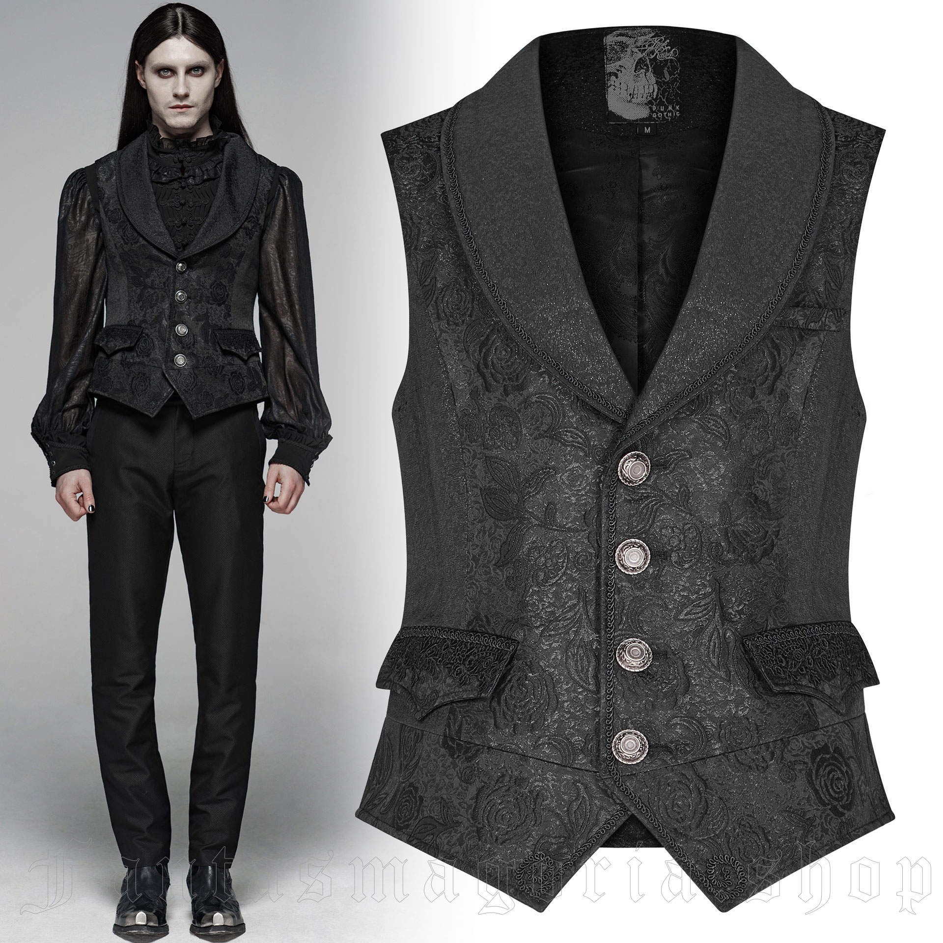 Punk Rave Romeo Rose Vest