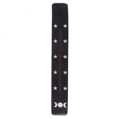 Elements Triple Moon Wooden Incense Burner - Image 3
