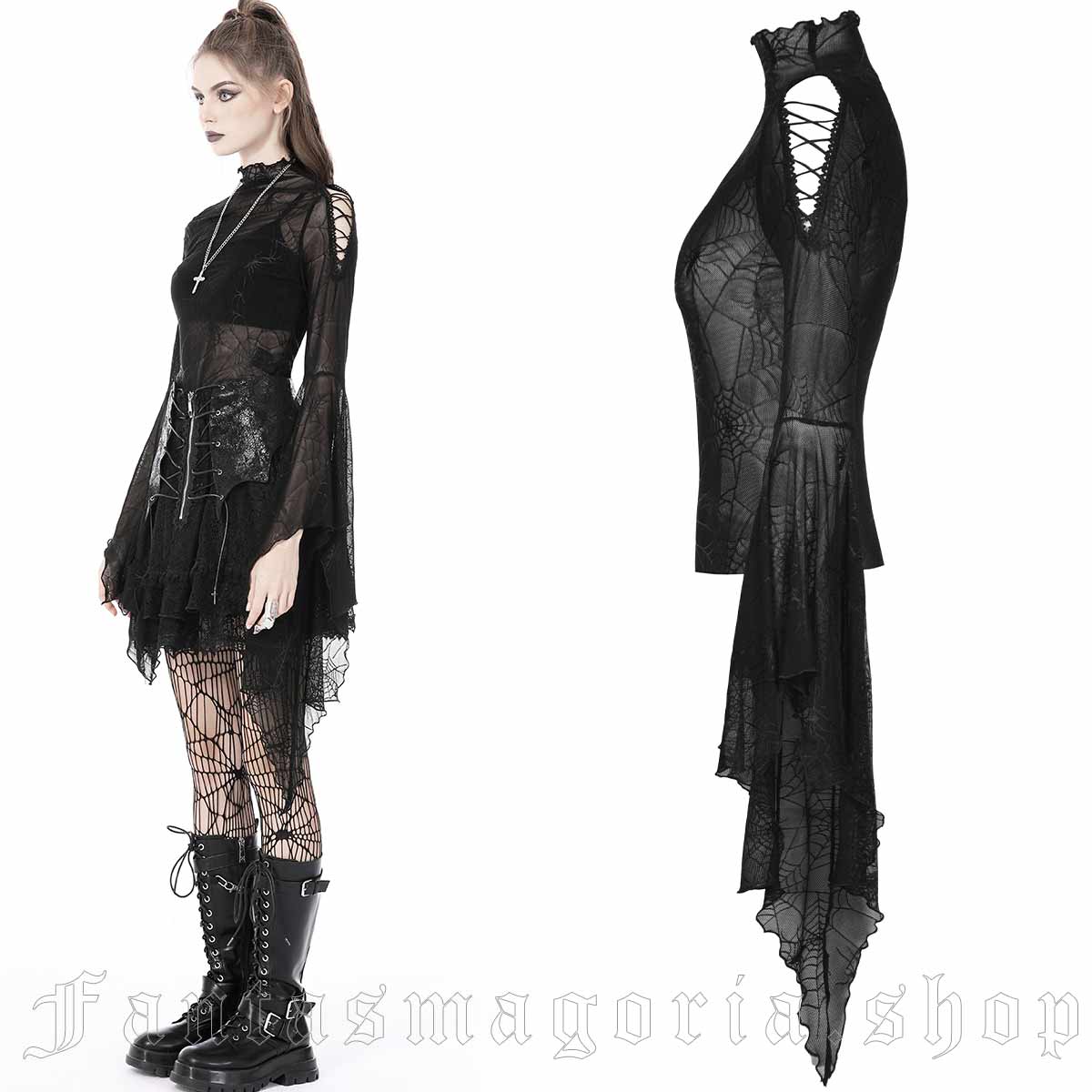 Dark in Love Morticia Top – Bild 3