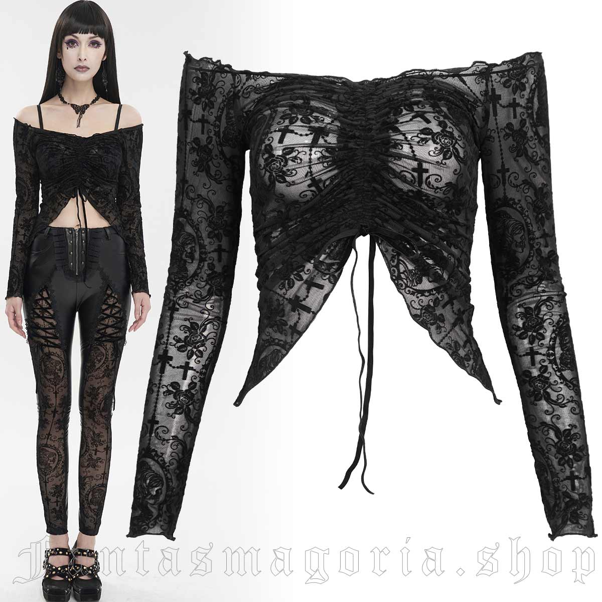 Devil Fashion Camea Off Shoulder Shirt