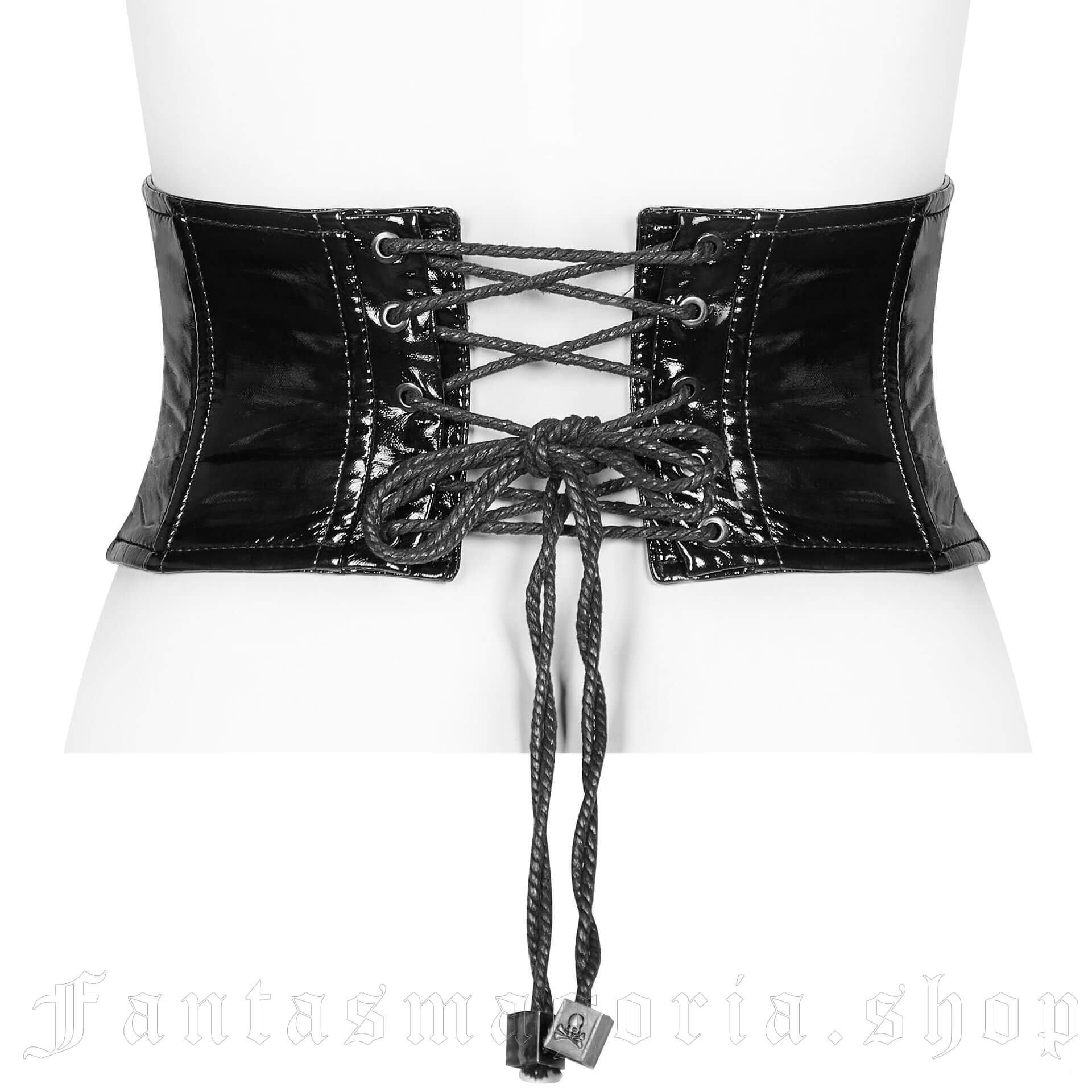 Punk Rave Black Cage Shiny Corset - Image 5