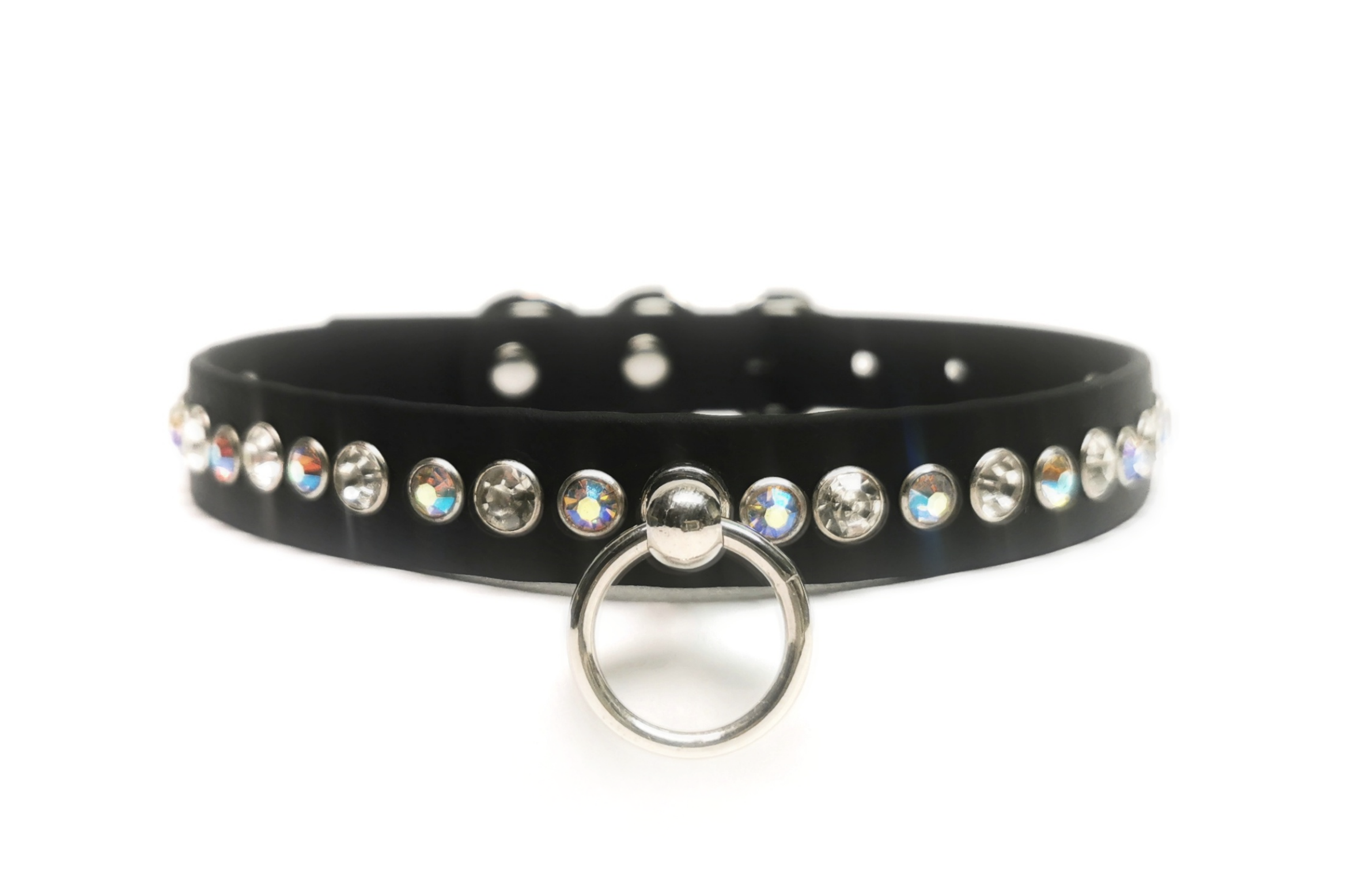Sacred Sins Choker Strass-Nieten und O-Ring