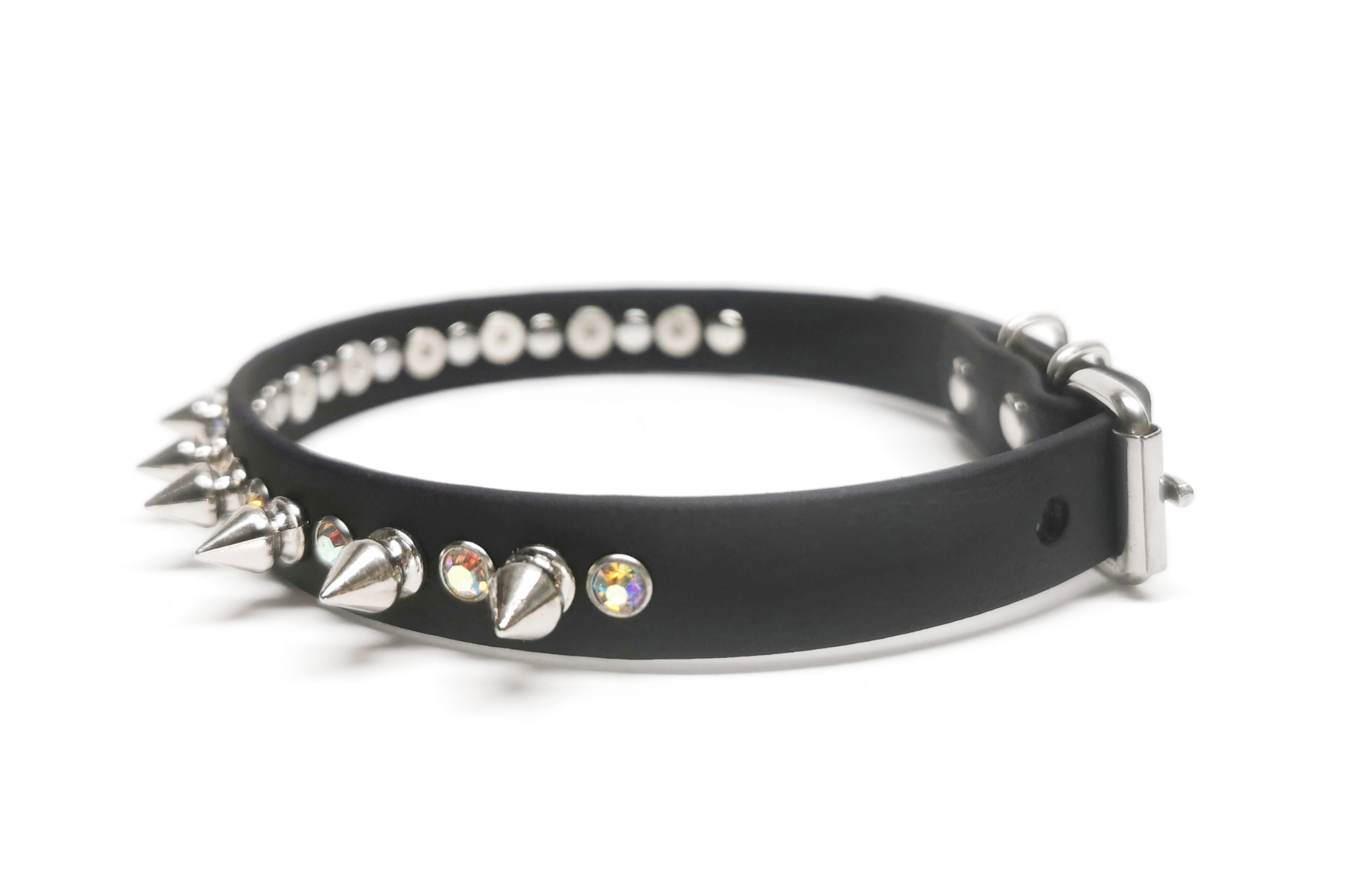 Sacred Sins Choker Strass-Nieten und Spikes – Bild 2