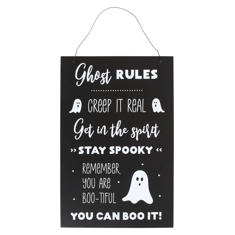 Spirit of Equinox Ghost Rules Hanging Sign (30 cm)