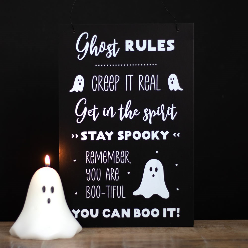 Spirit of Equinox Ghost Rules Hanging Sign (30 cm) - Image 2