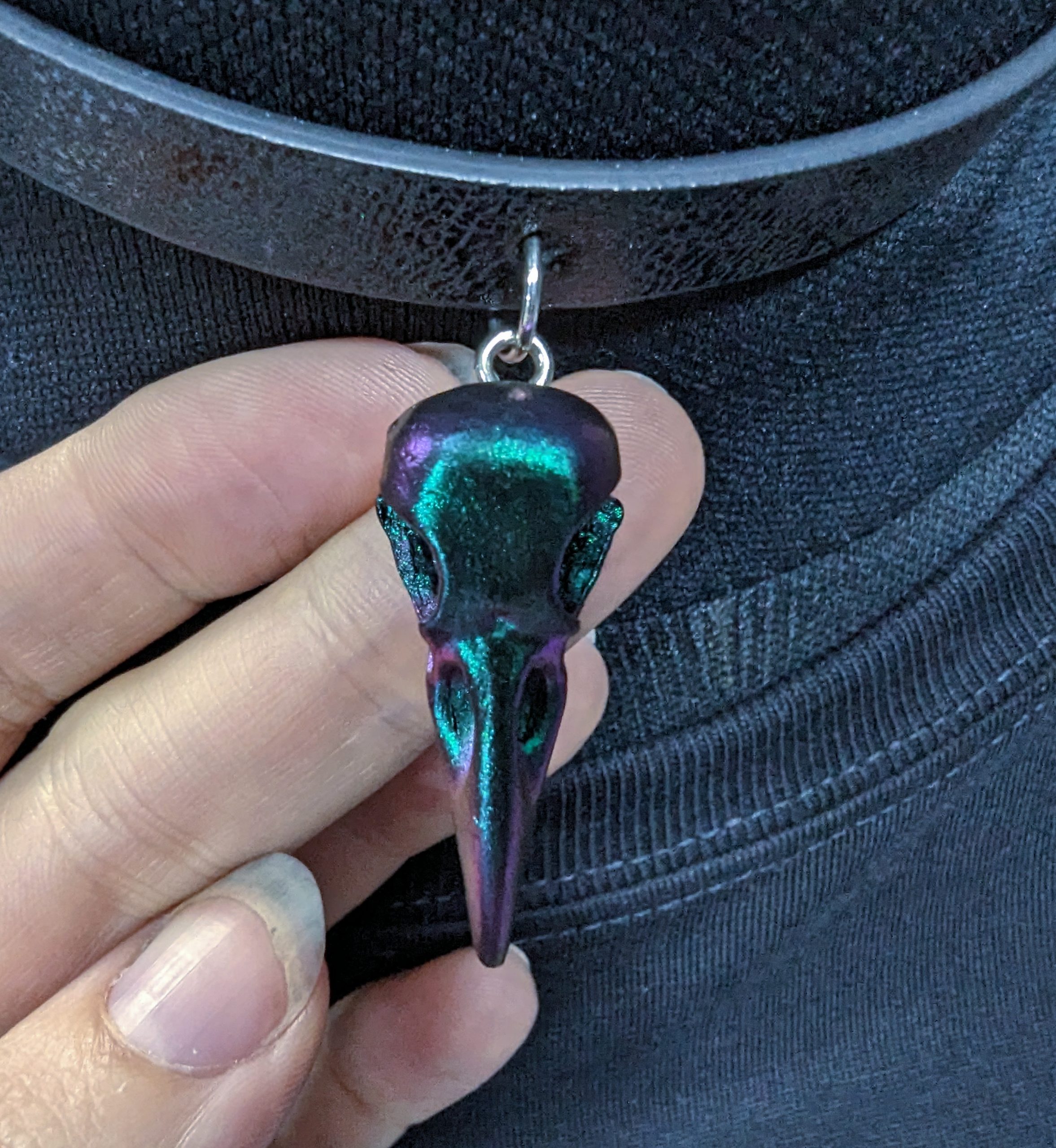 Mystery Creation Choker Rabenschädel schwarz holo - Image 2