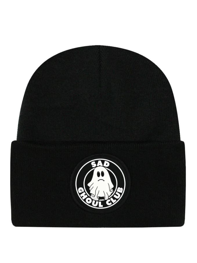 Sad Ghoul Club Black Beanie
