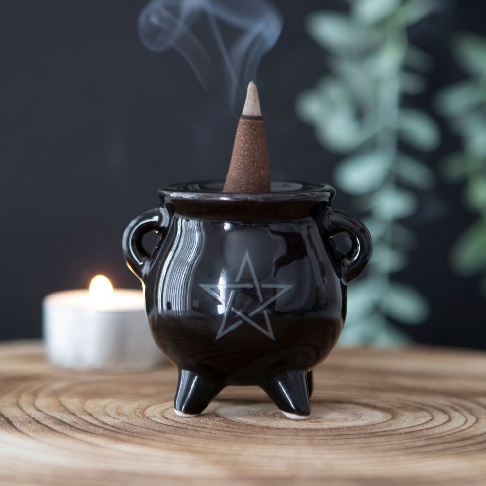 Spirit of Equinox Mystical Pentagram Cauldron Incense Burner
