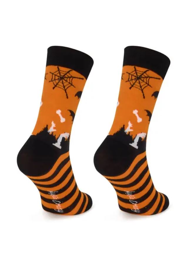 Halloween Bat Socks Orange – Bild 2