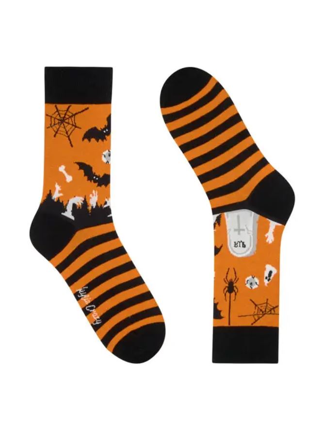 Halloween Bat Socks Orange – Bild 3