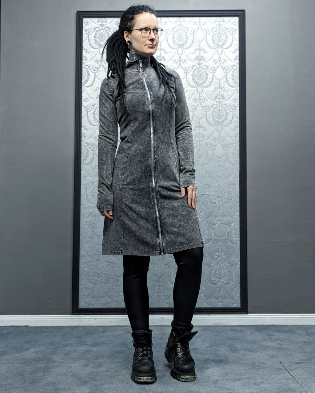Astaria Grey Longsleeve Dress
