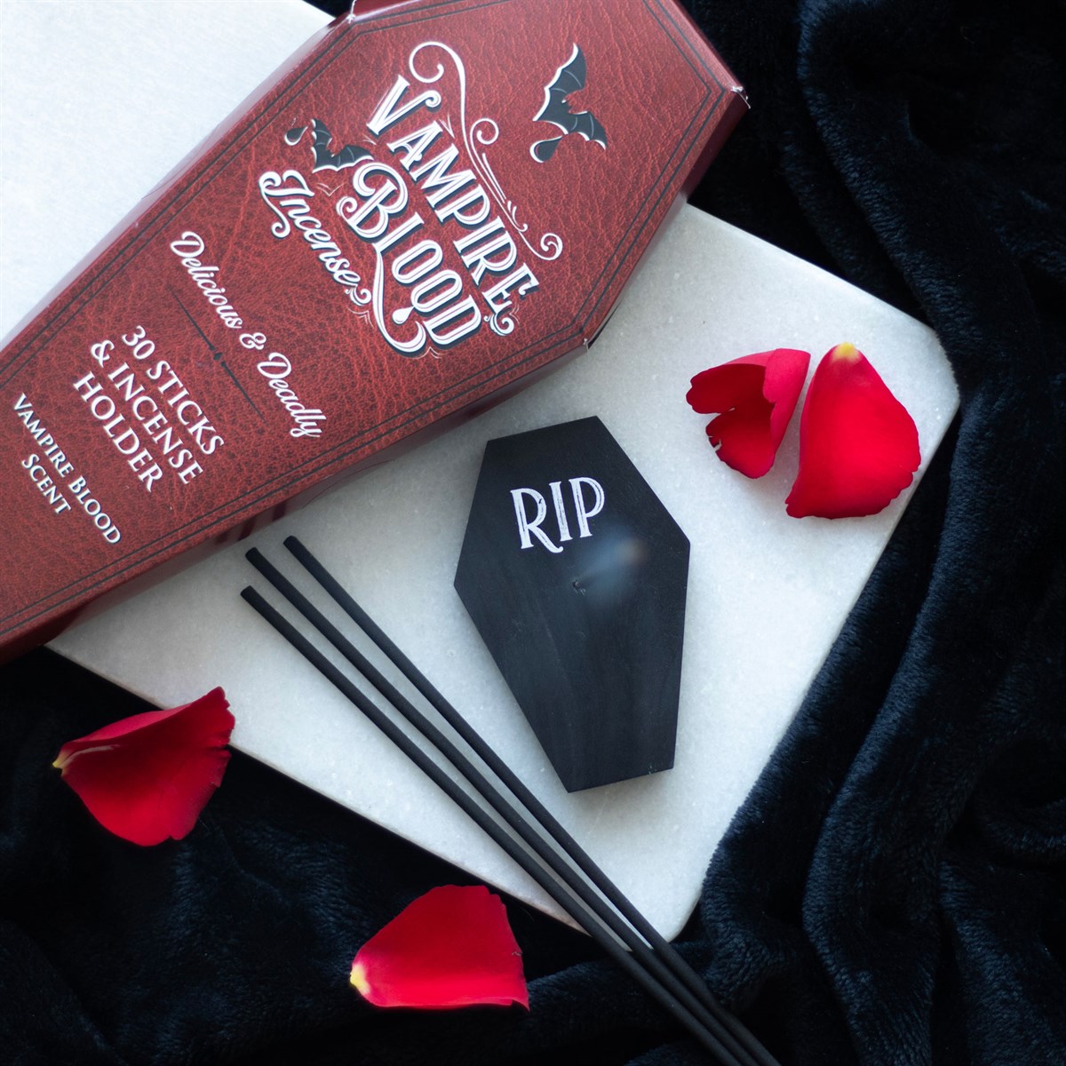 Spirit of Equinox Vampire Blood Incense Sticks with Coffin Holder