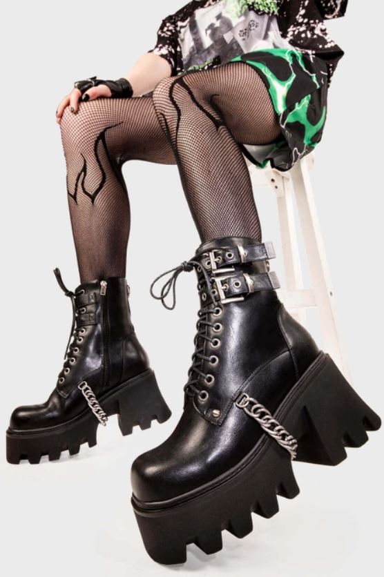 LAMODA Hostages Chunky Platform Ankle Boots Nyctophilia Gothic